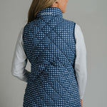 Ladies Vest - Navy/White Gingham