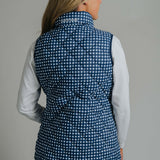 Ladies Vest - Navy/White Gingham
