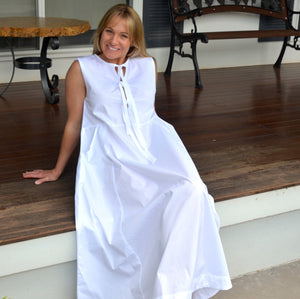 Lombok Dress - White Poplin