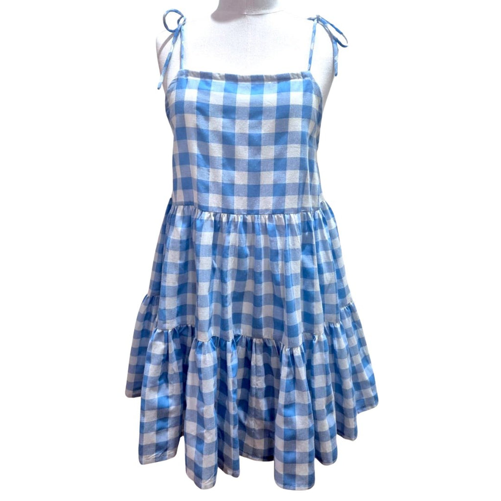Nikko Dress - Blue Check