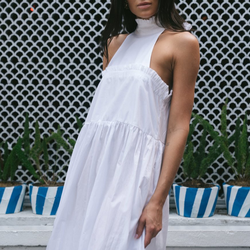 Northshore Dress - White Poplin