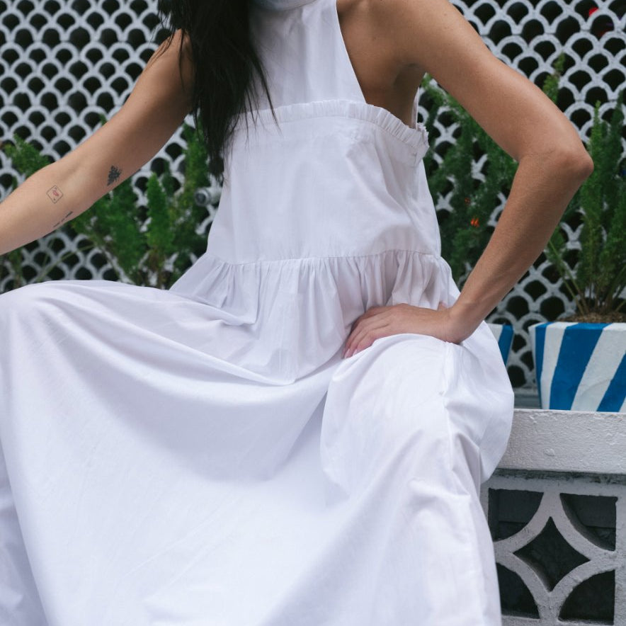 Northshore Dress - White Poplin