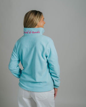 Polar Fleece - Aqua/Hot Pink