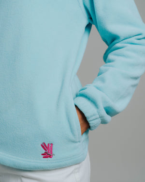 Polar Fleece - Aqua/Hot Pink