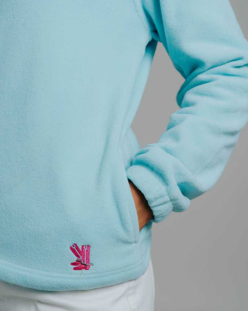 Polar Fleece - Aqua/Hot Pink