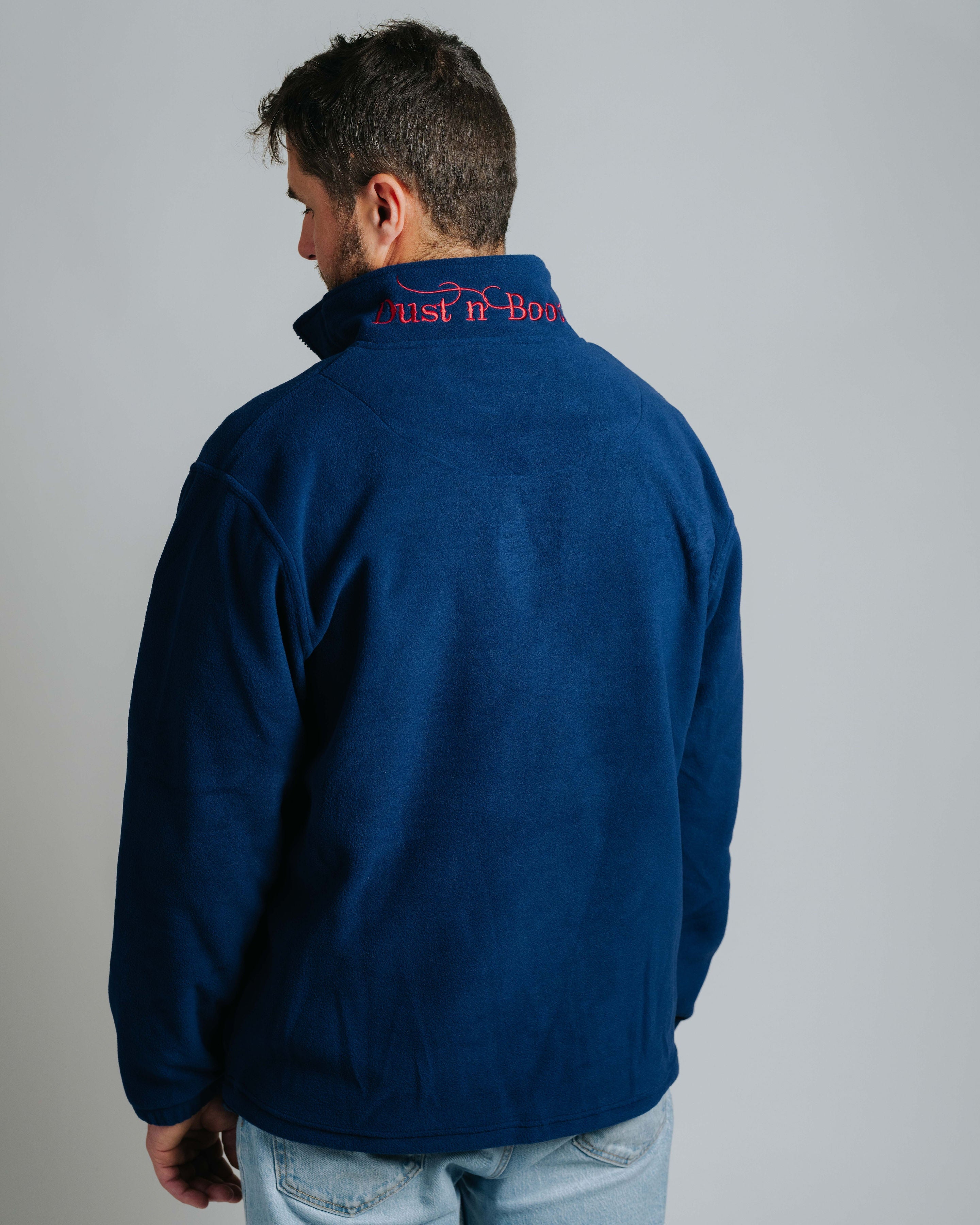 Polar Fleece - Navy w. Red Zip