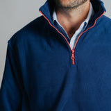 Polar Fleece - Navy w. Red Zip