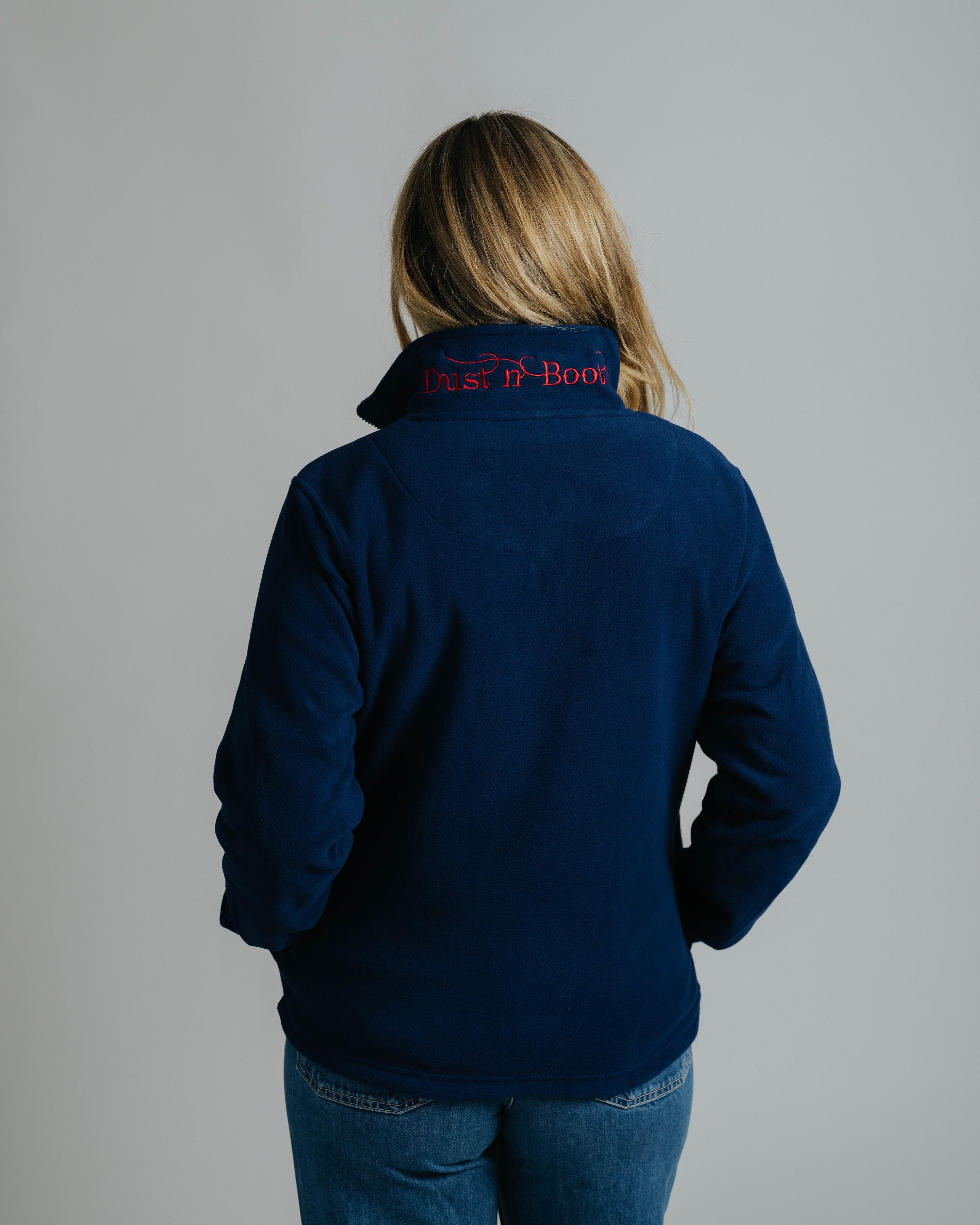 Polar Fleece - Navy w. Red Zip