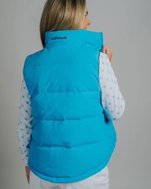 Reversible Vest - Aqua/Chocolate