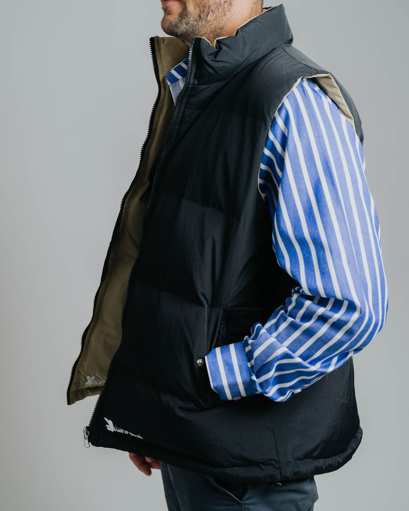 Reversible Vest - Black/Beige