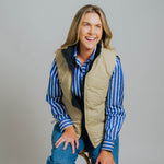 Reversible Vest - Black/Beige