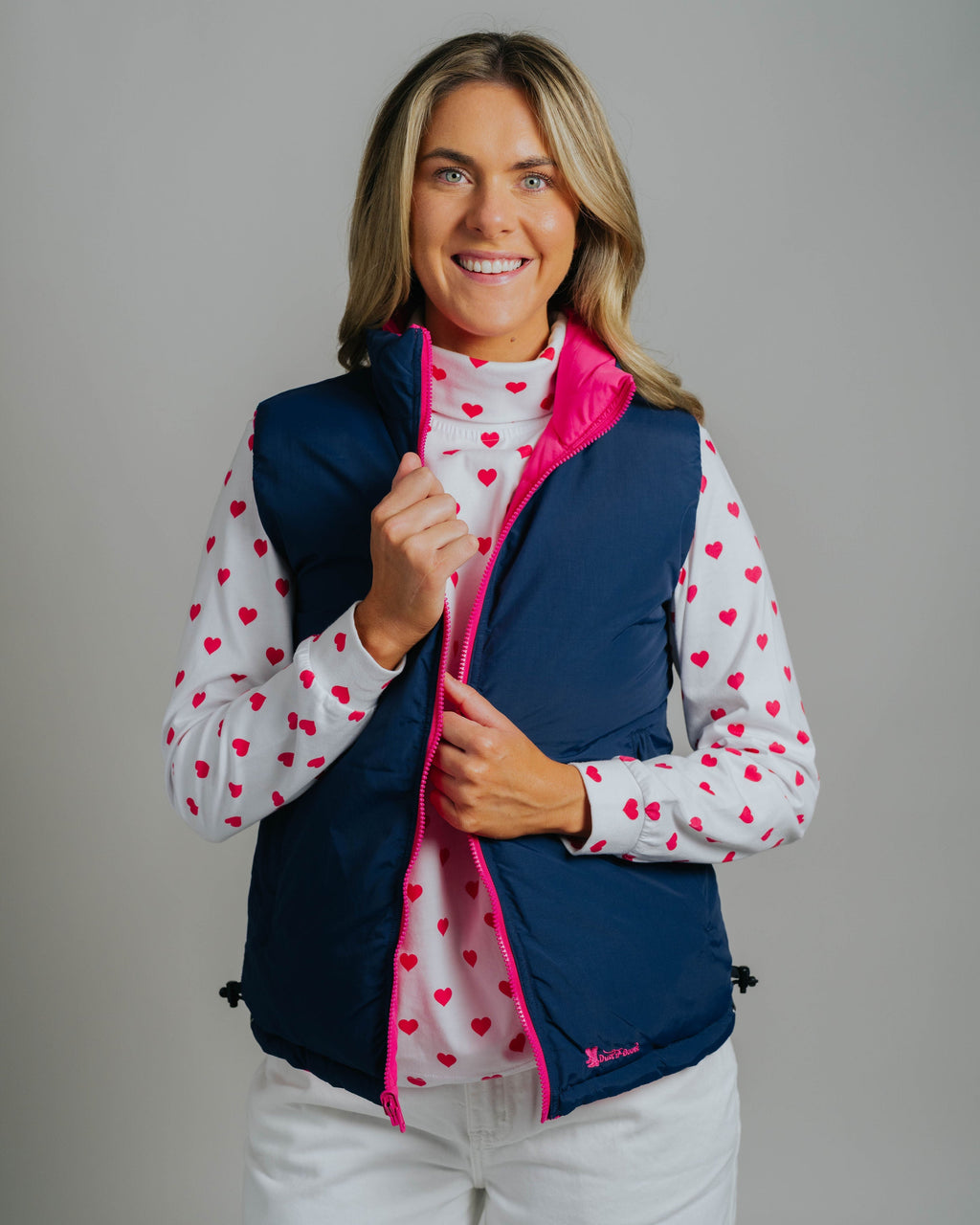 Reversible Vest - Fuchsia/Navy