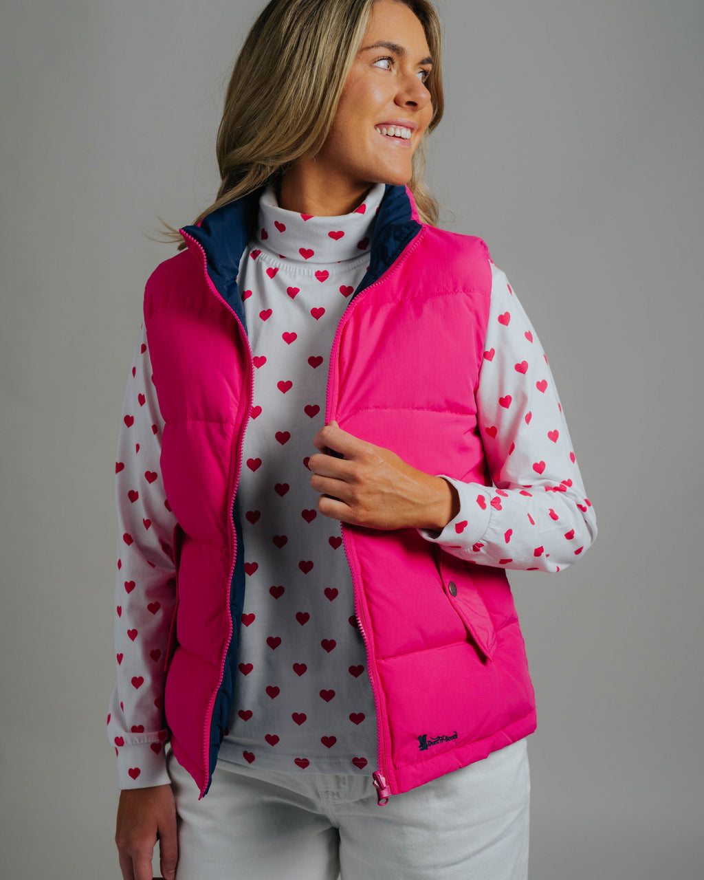 Reversible Vest - Fuchsia/Navy