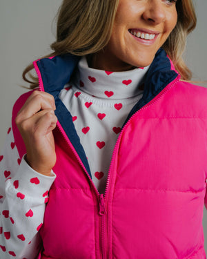 Reversible Vest - Fuchsia/Navy