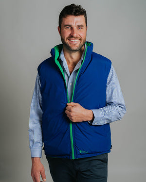 Reversible Vest - Green/Cobalt