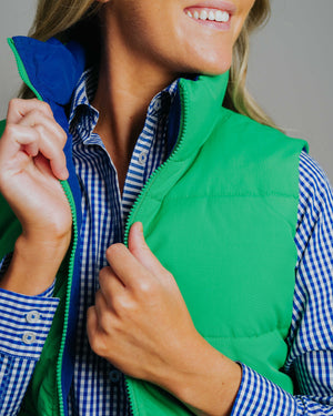 Reversible Vest - Green/Cobalt