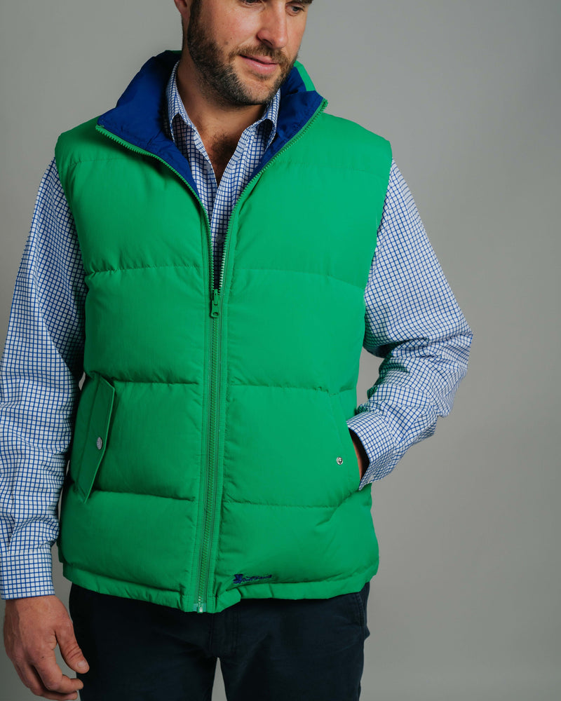 Reversible Vest - Green/Cobalt