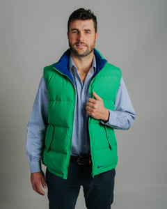 Reversible Vest - Green/Cobalt