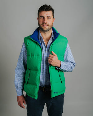 Reversible Vest - Green/Cobalt