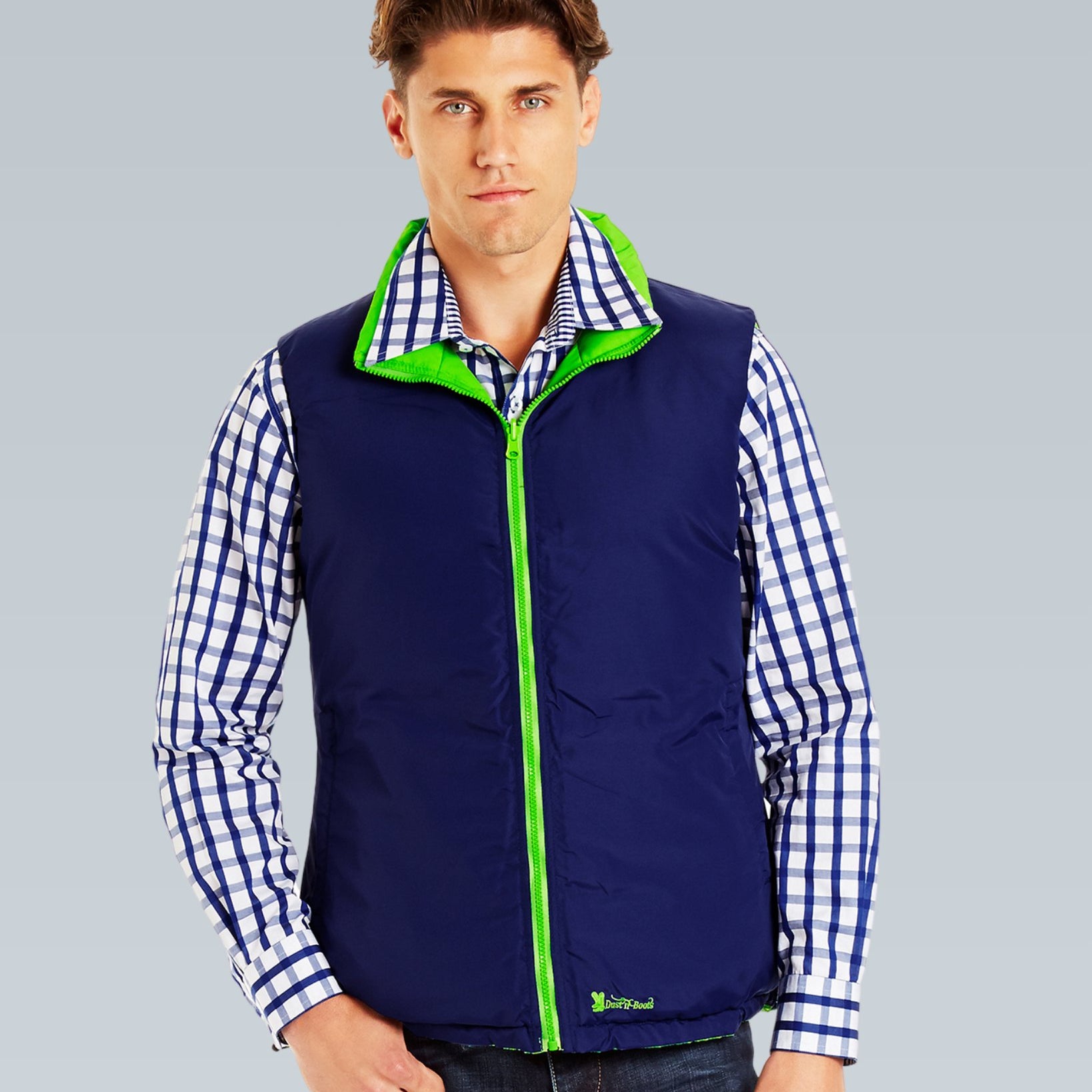 Reversible Vest - Lime/Navy