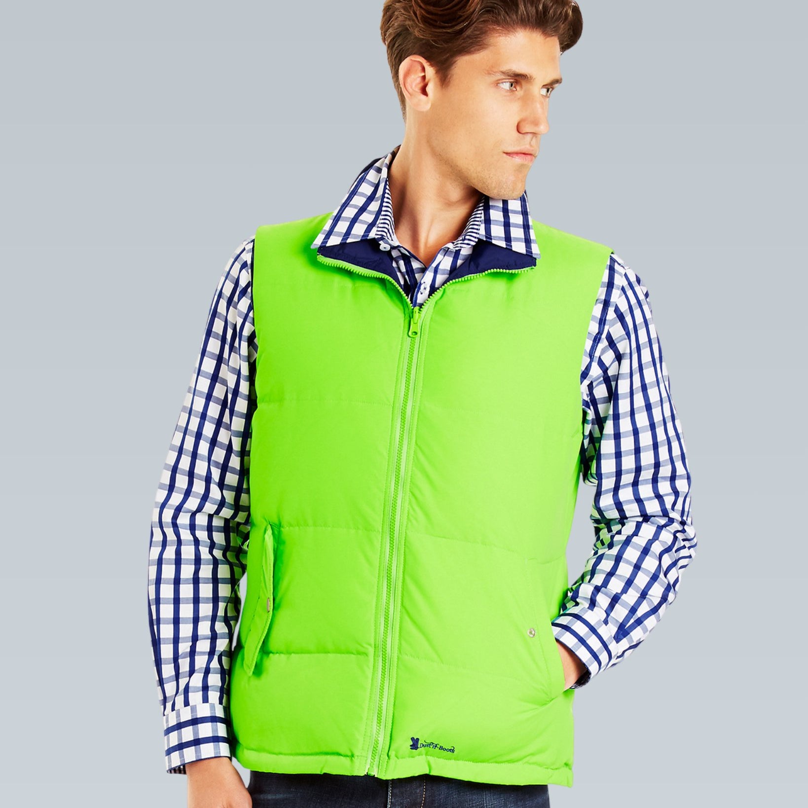 Reversible Vest - Lime/Navy