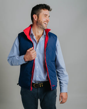 Reversible Vest - Red/Navy