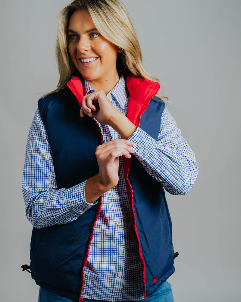 Reversible Vest - Red/Navy