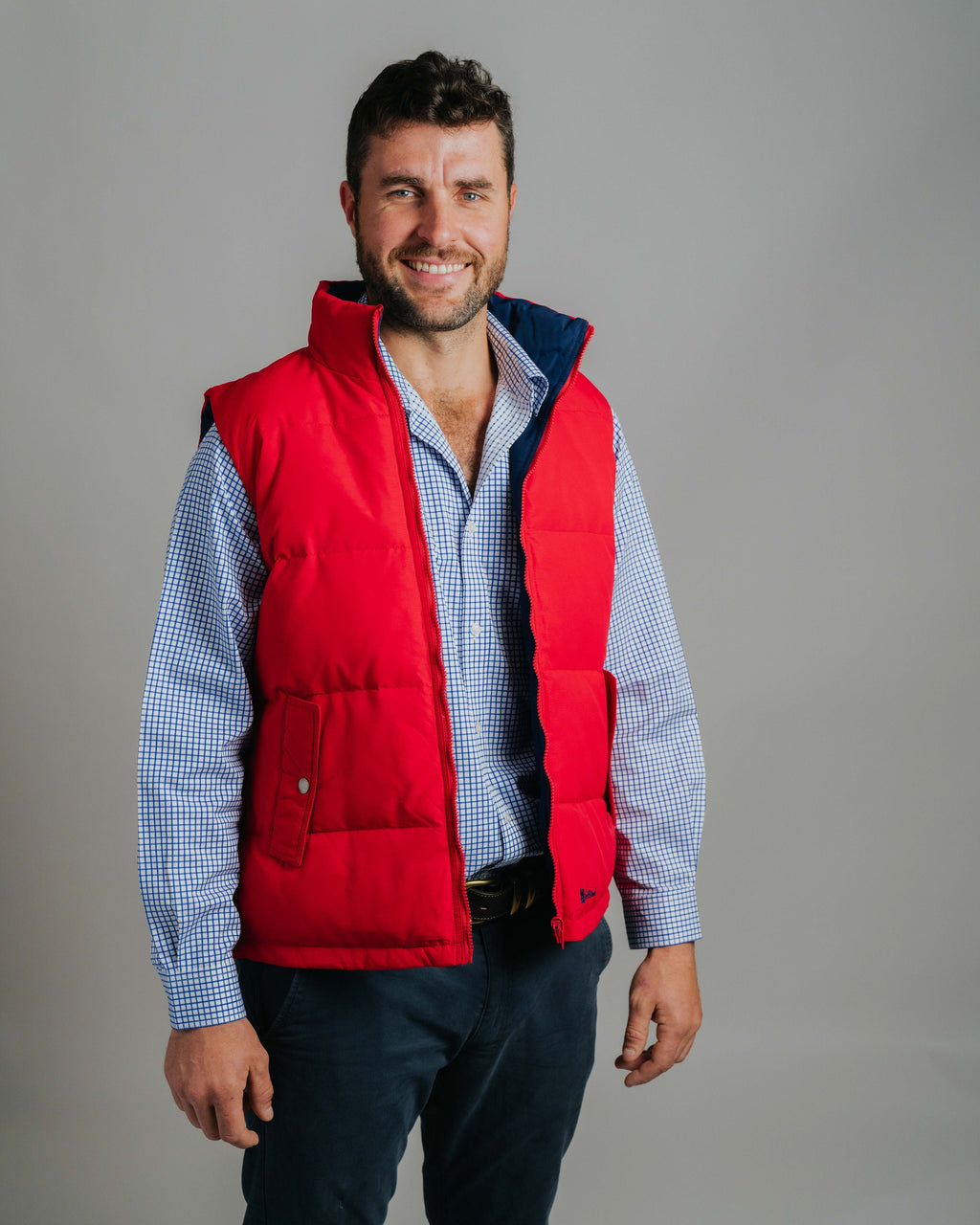 Reversible Vest - Red/Navy
