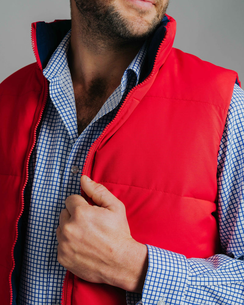 Reversible Vest - Red/Navy