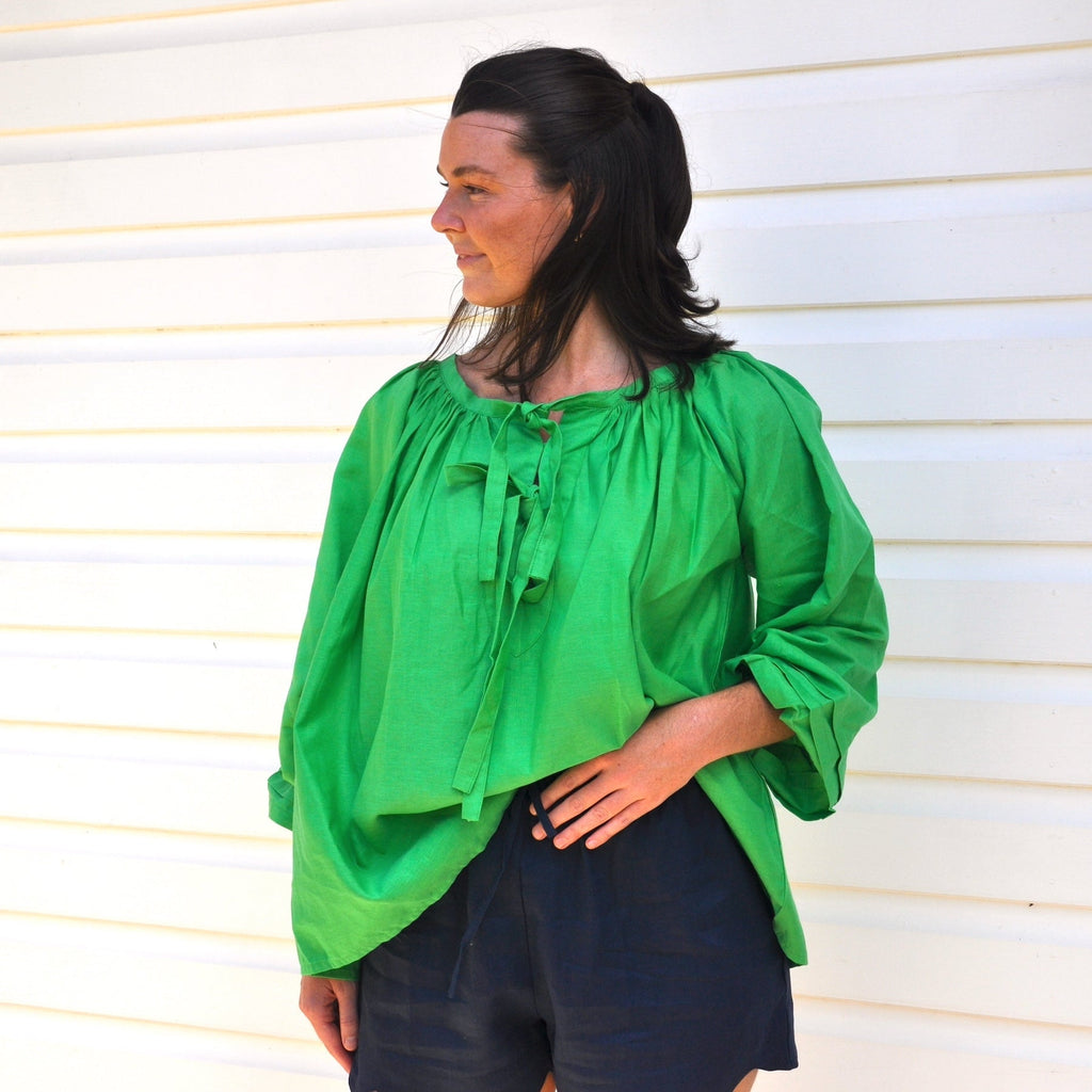 Sammie Smock - Green Linen