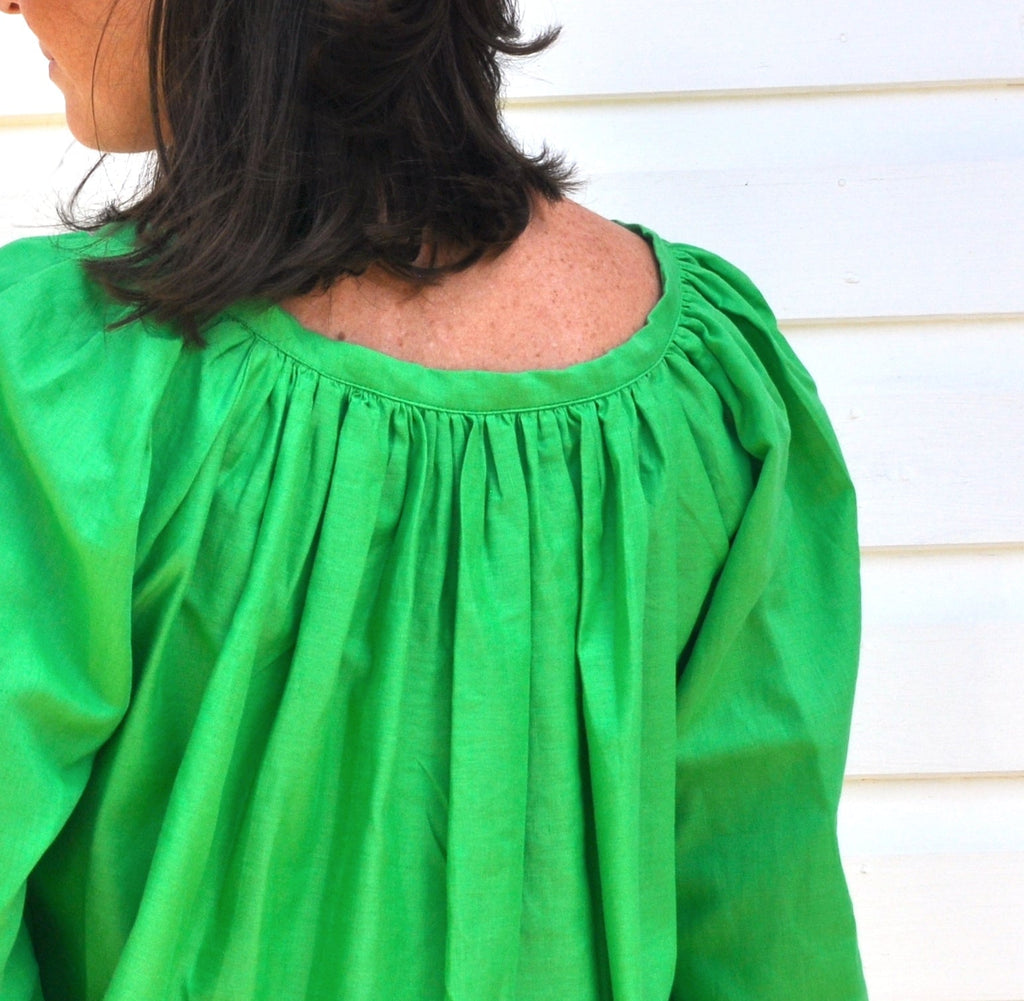 Sammie Smock - Green Linen