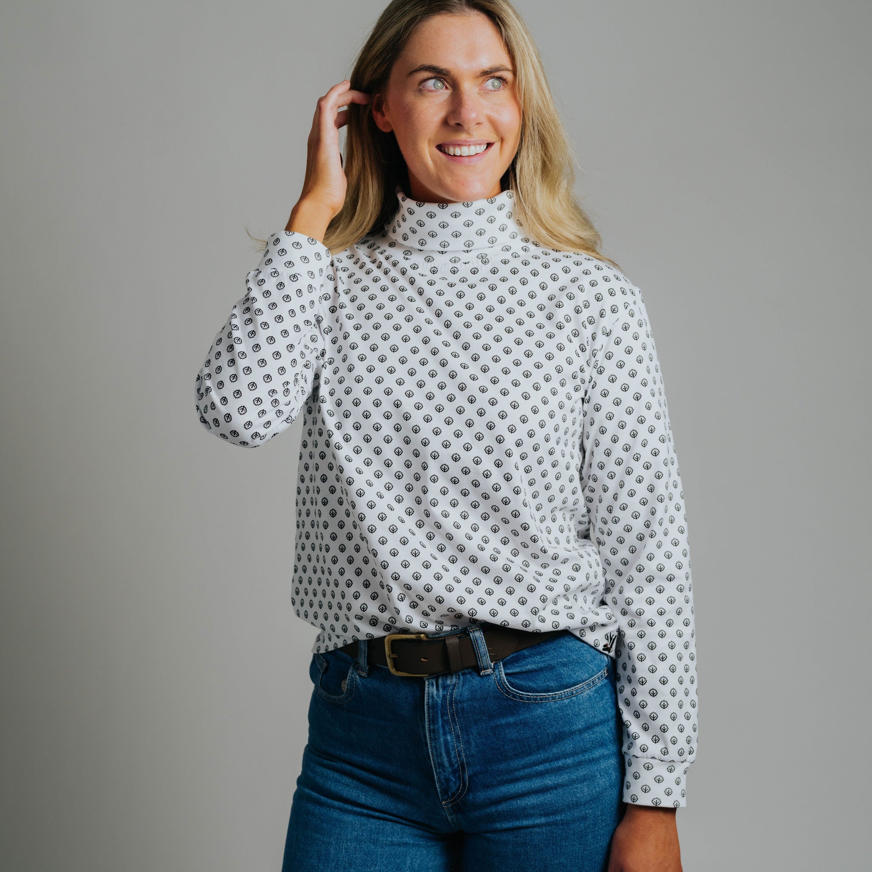 Skivvy Cotton Pattern - Black