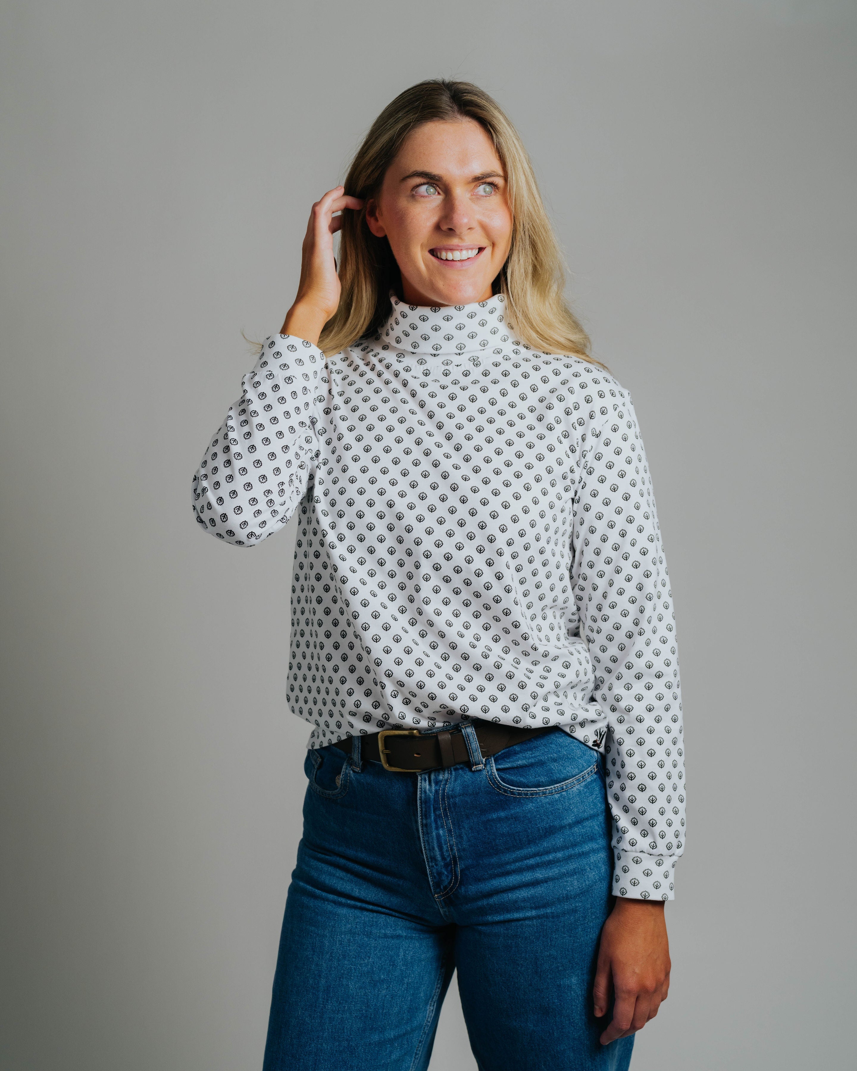 Skivvy Cotton Pattern - Black