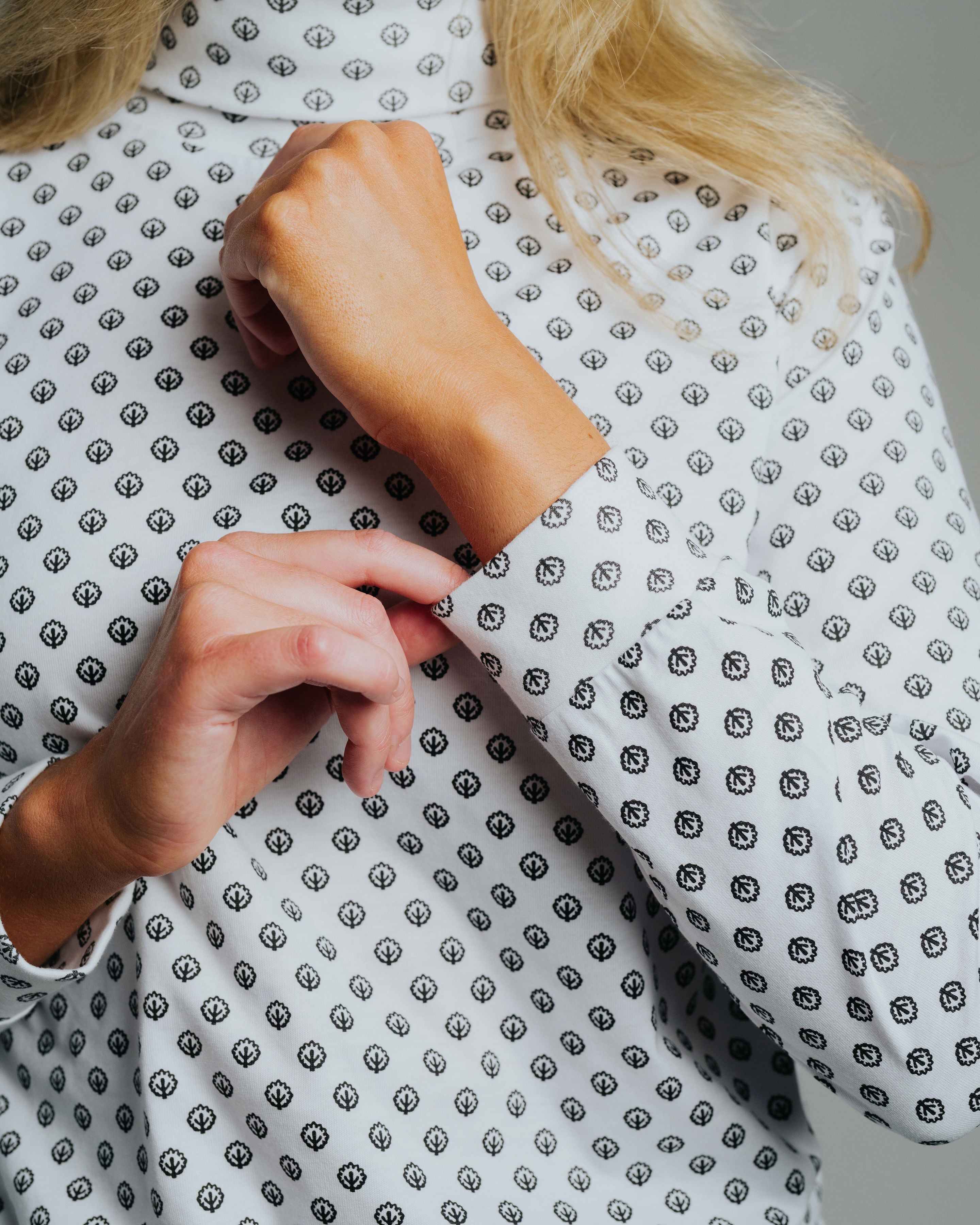 Skivvy Cotton Pattern - Black