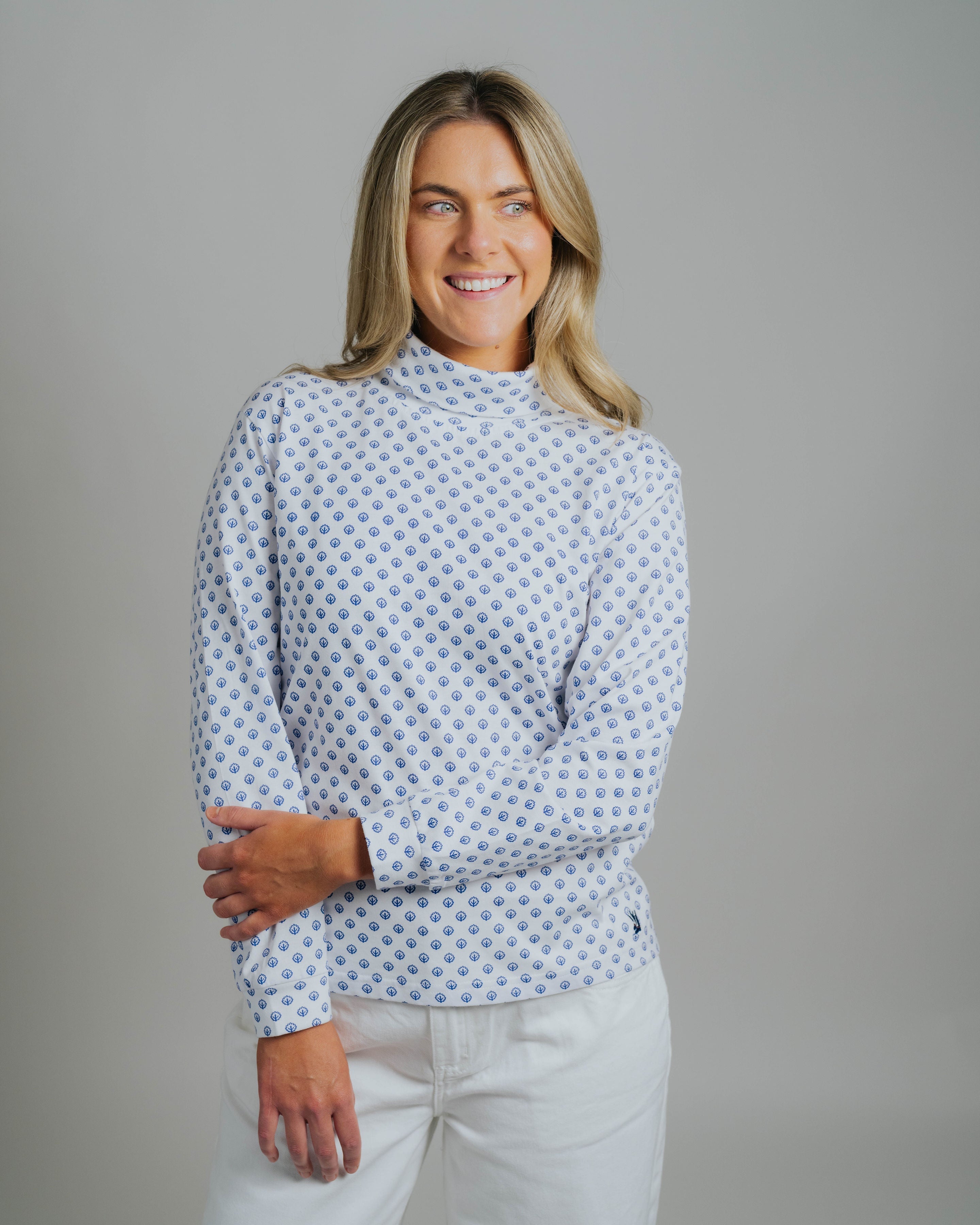 Skivvy Cotton Pattern - Navy