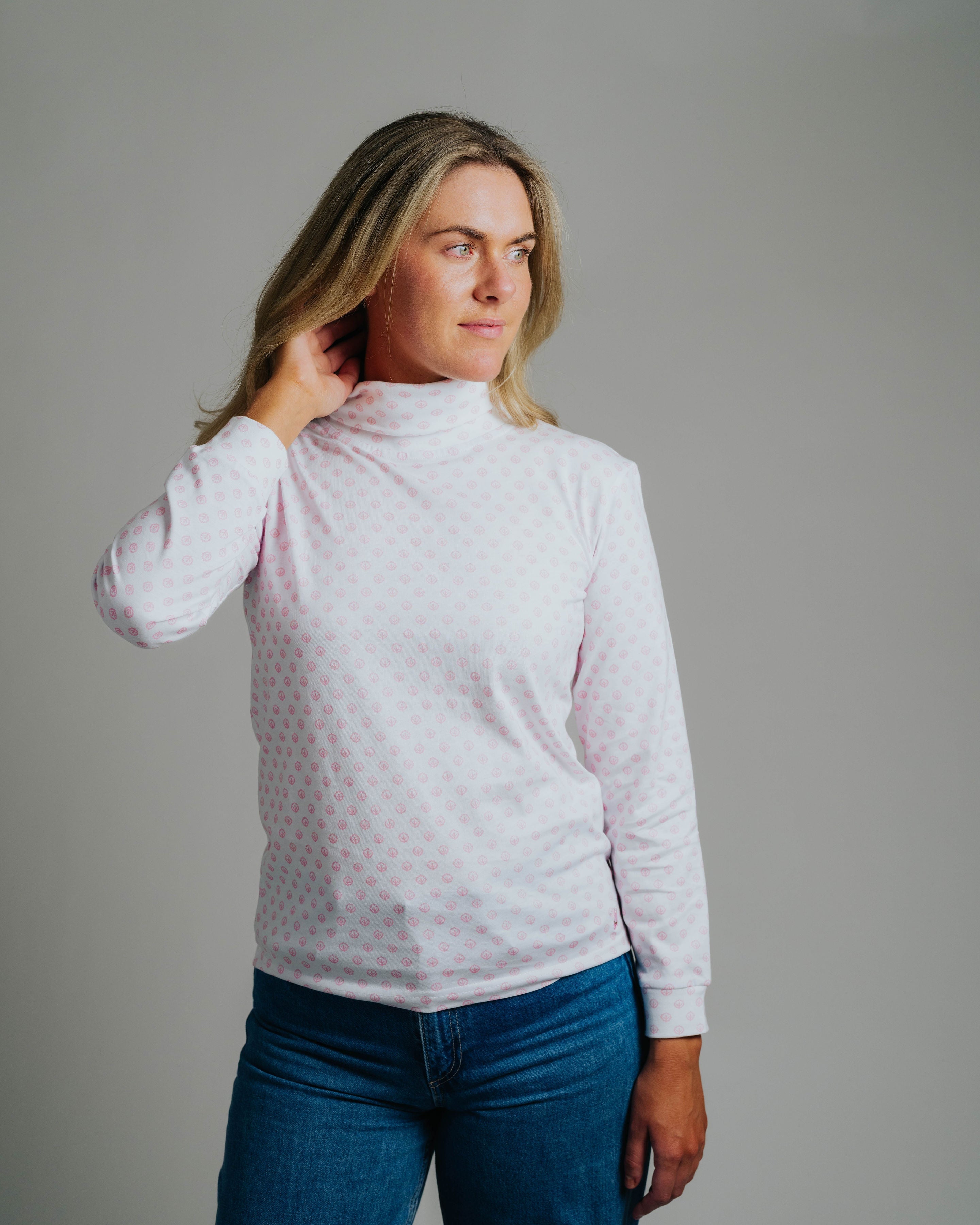 Skivvy Cotton Pattern - Pale Pink