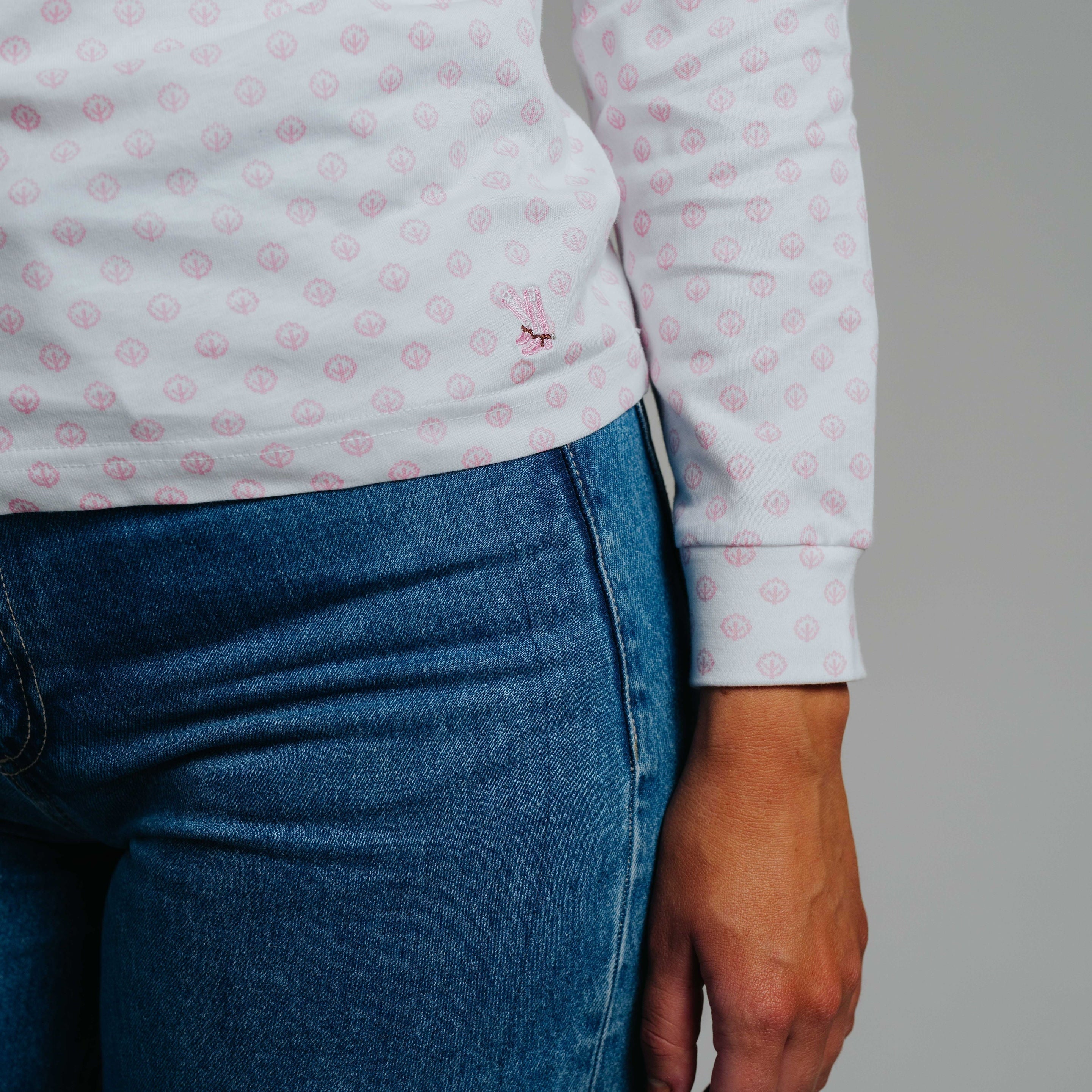 Skivvy Cotton Pattern - Pale Pink