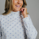 Skivvy Fleur De Lis - Cornflour