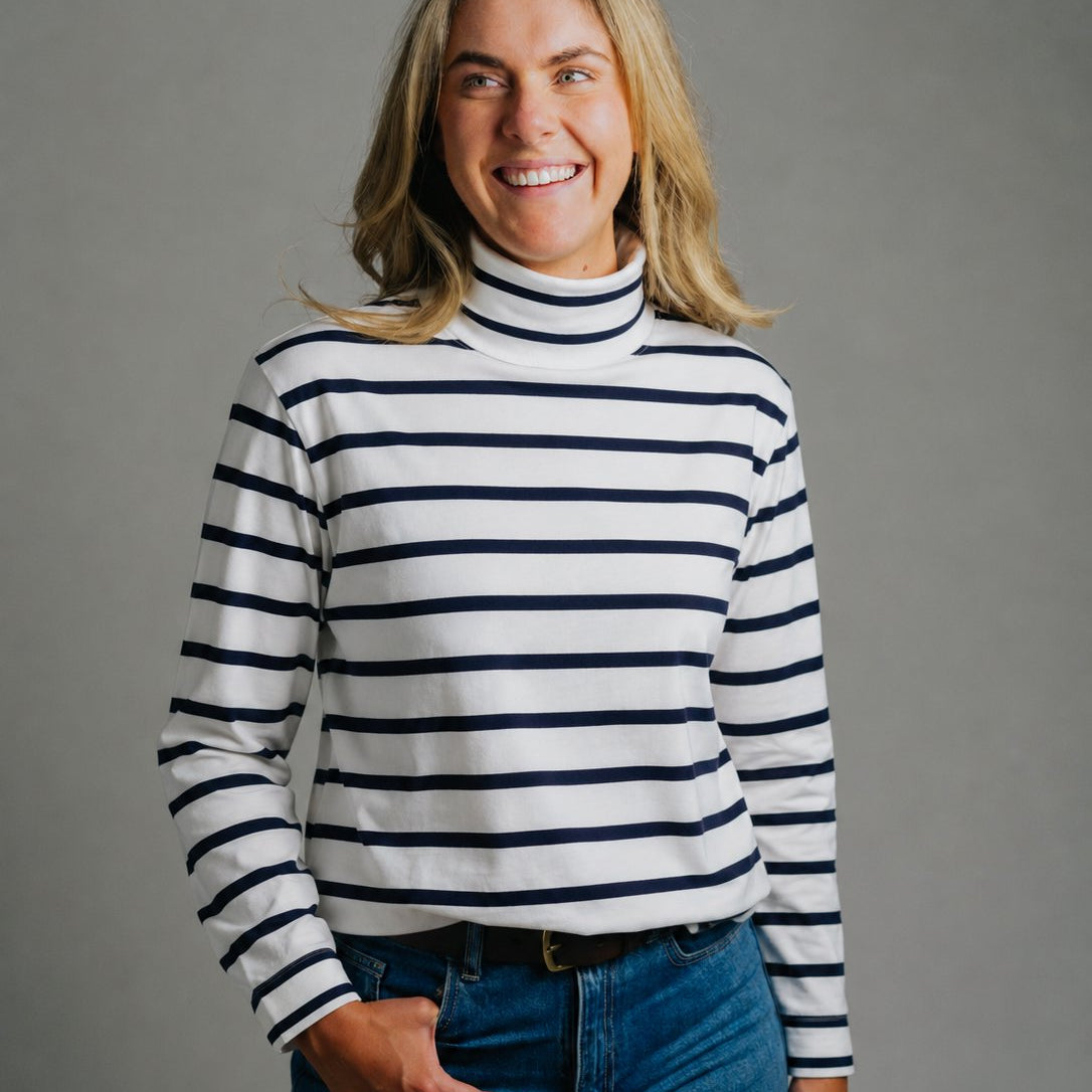 Skivvy - Navy / White Stripe