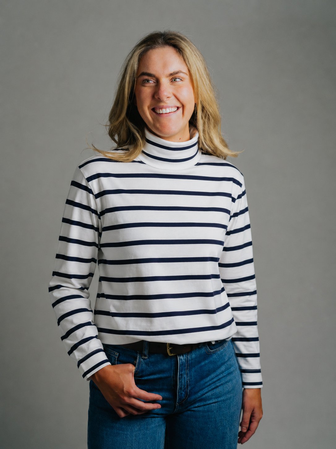 Skivvy - Navy / White Stripe