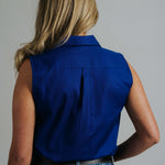 Sleeveless Cobalt Work Shirt