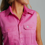 Sleeveless Rose Work Shirt