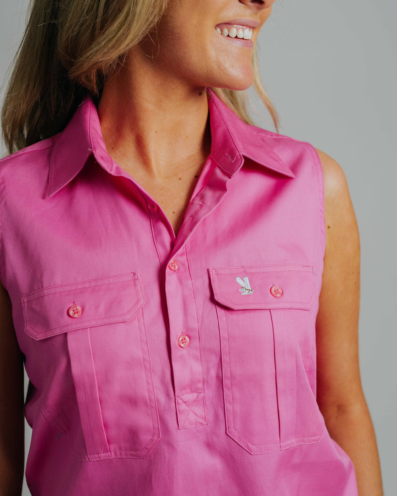 Sleeveless Rose Work Shirt