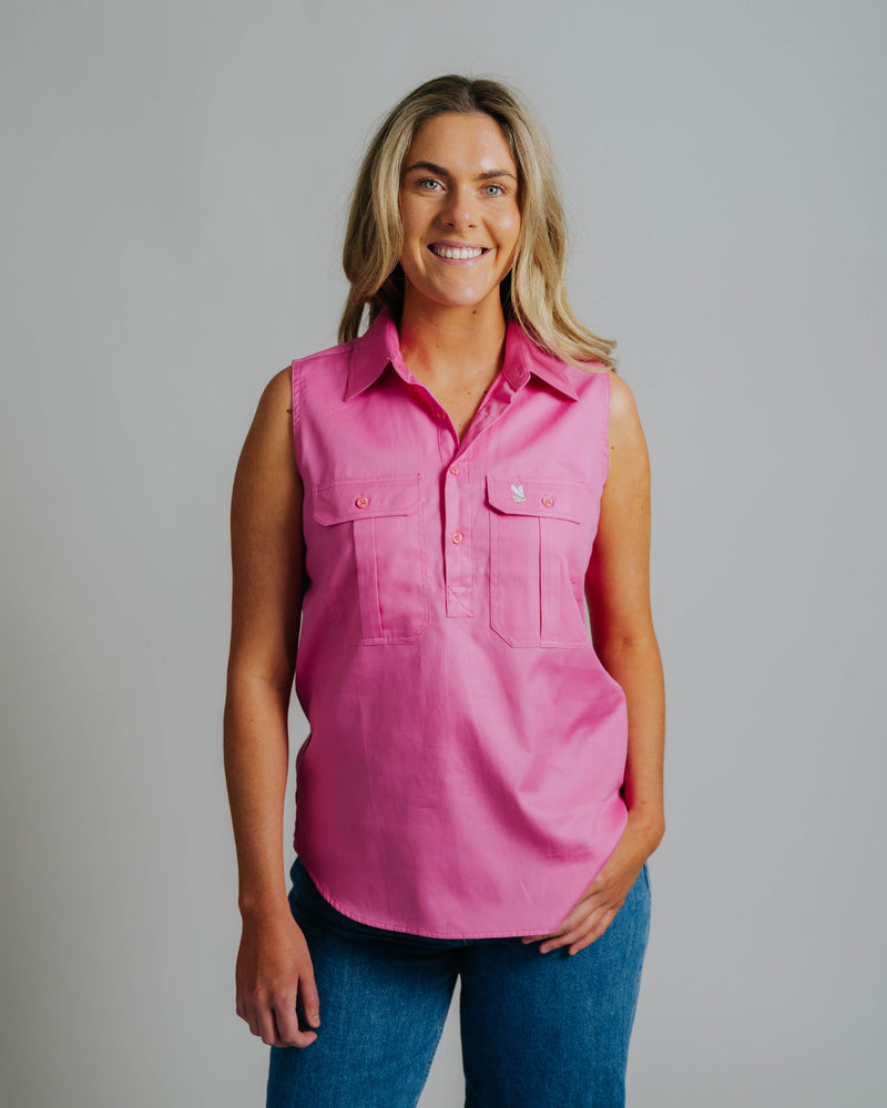 Sleeveless Rose Work Shirt