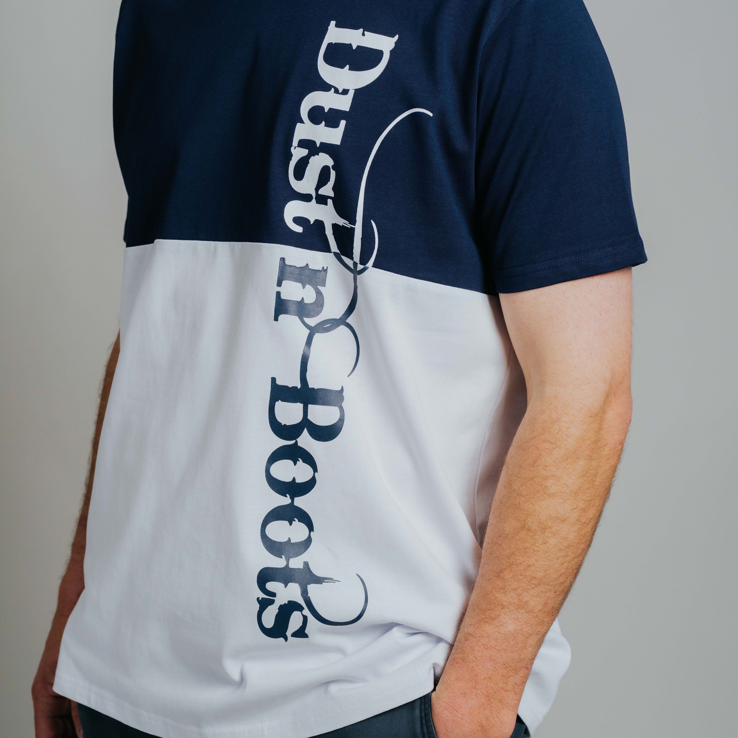 T-shirt - Navy/White Block