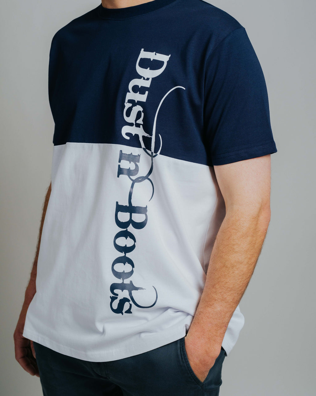 T-shirt - Navy/White Block
