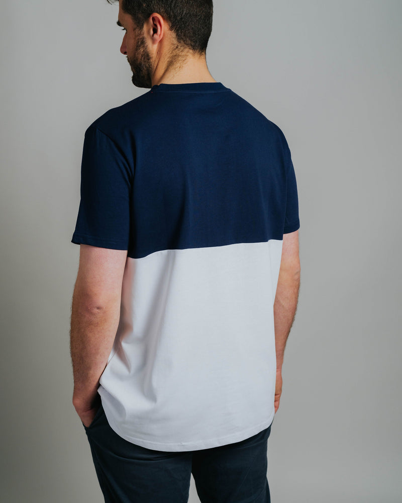 T-shirt - Navy/White Block