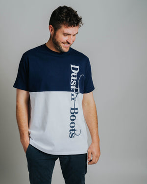T-shirt - Navy/White Block
