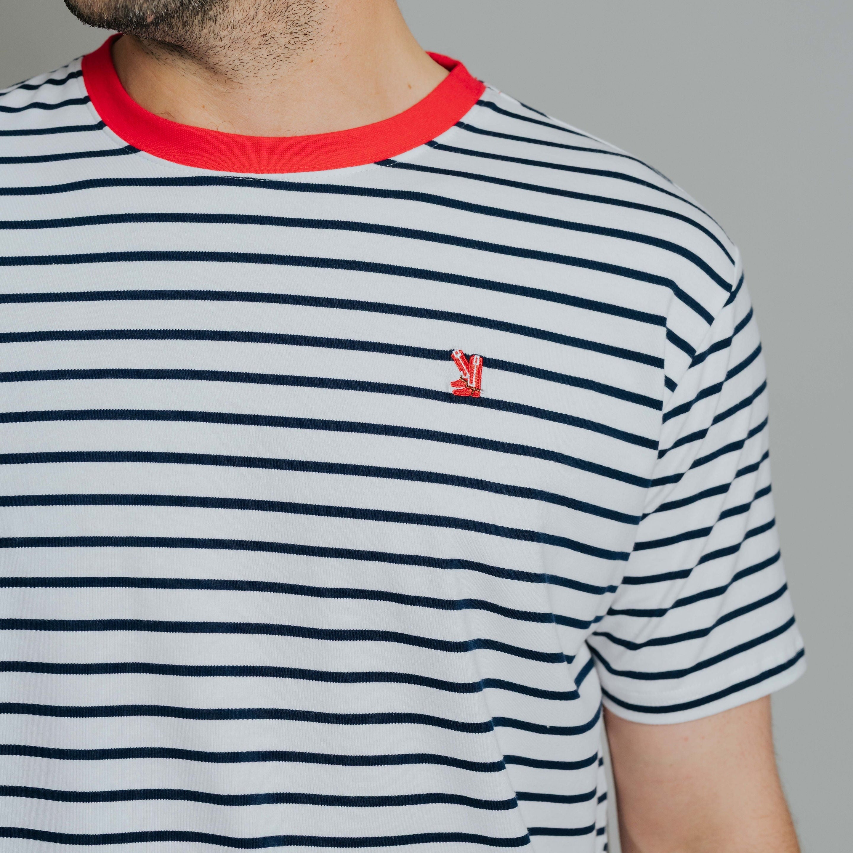 T-shirt - Navy/White Stripe