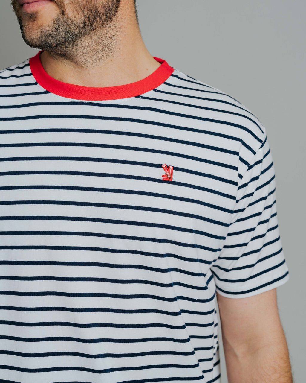 T-shirt - Navy/White Stripe